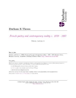 French Poetry and Contemporary Reality C. 1870 - 1887