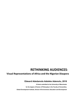 RETHINKING AUDIENCES: Visual Representations of Africa and the Nigerian Diaspora