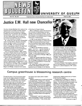 Justice E.M. Hall New Chancellor