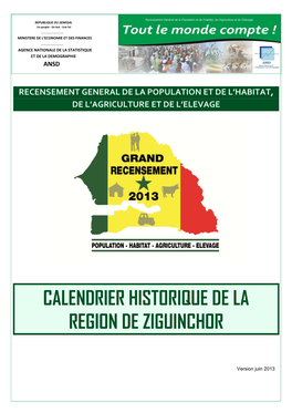 Calendrier Historique De La Region De Ziguinchor