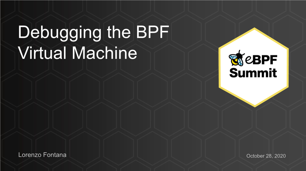 Debugging the BPF Virtual Machine