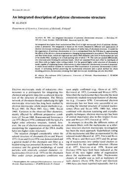 An Integrated Description of Polytene Chromosome Structure