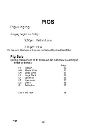 Pig Judging Pig Sale