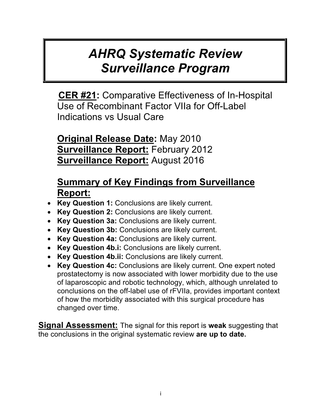 Comparative Effectiveness of In-Hospital Use of Recombinant