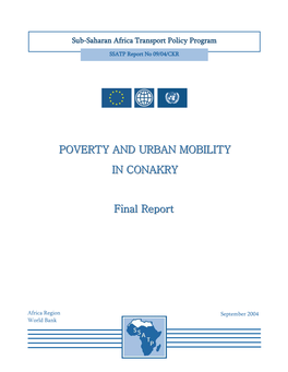 POVERTY and URBAN MOBILITY in CONAKRY Final Report