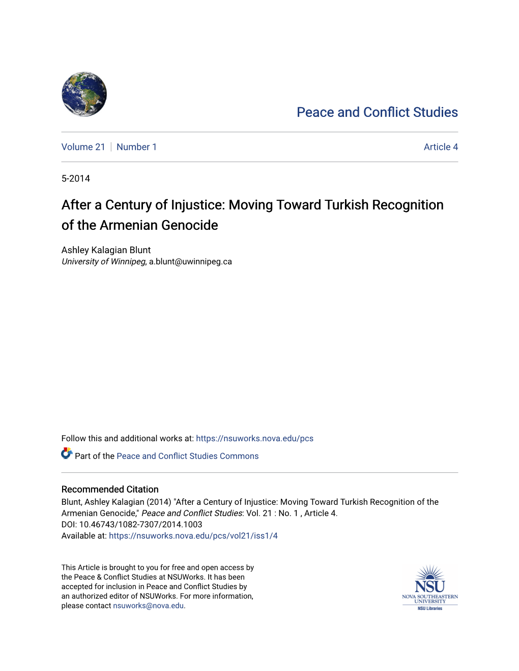 Moving Toward Turkish Recognition of the Armenian Genocide