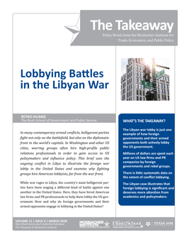 Lobbying Battles in the Libyan War