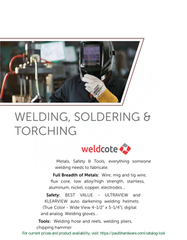 Welding, Soldering & Torching