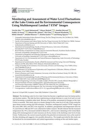 Monitoring and Assessment of Water Level Fluctuations of the Lake Urmia and Its Environmental Consequences Using Multitemporal Landsat 7 ETM+ Images
