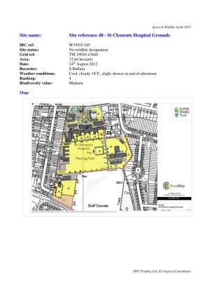 Site Name: Site Reference 48 - St Clements Hospital Grounds