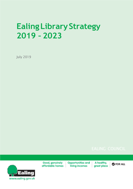 Ealing Library Strategy 2019 – 2023