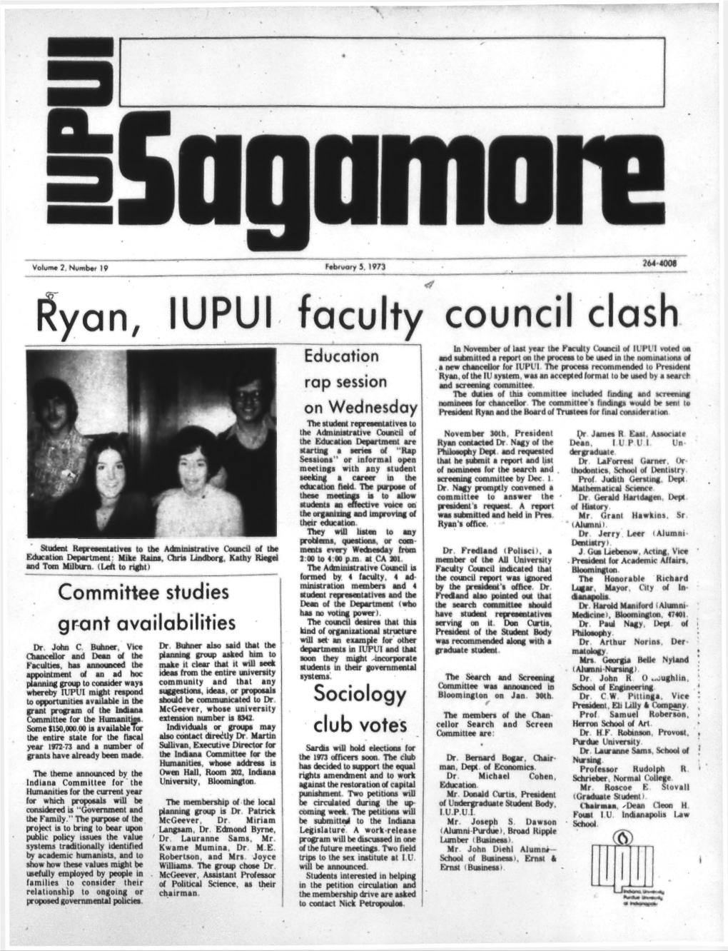 Ryan, IUPUI Faculty Council Clash