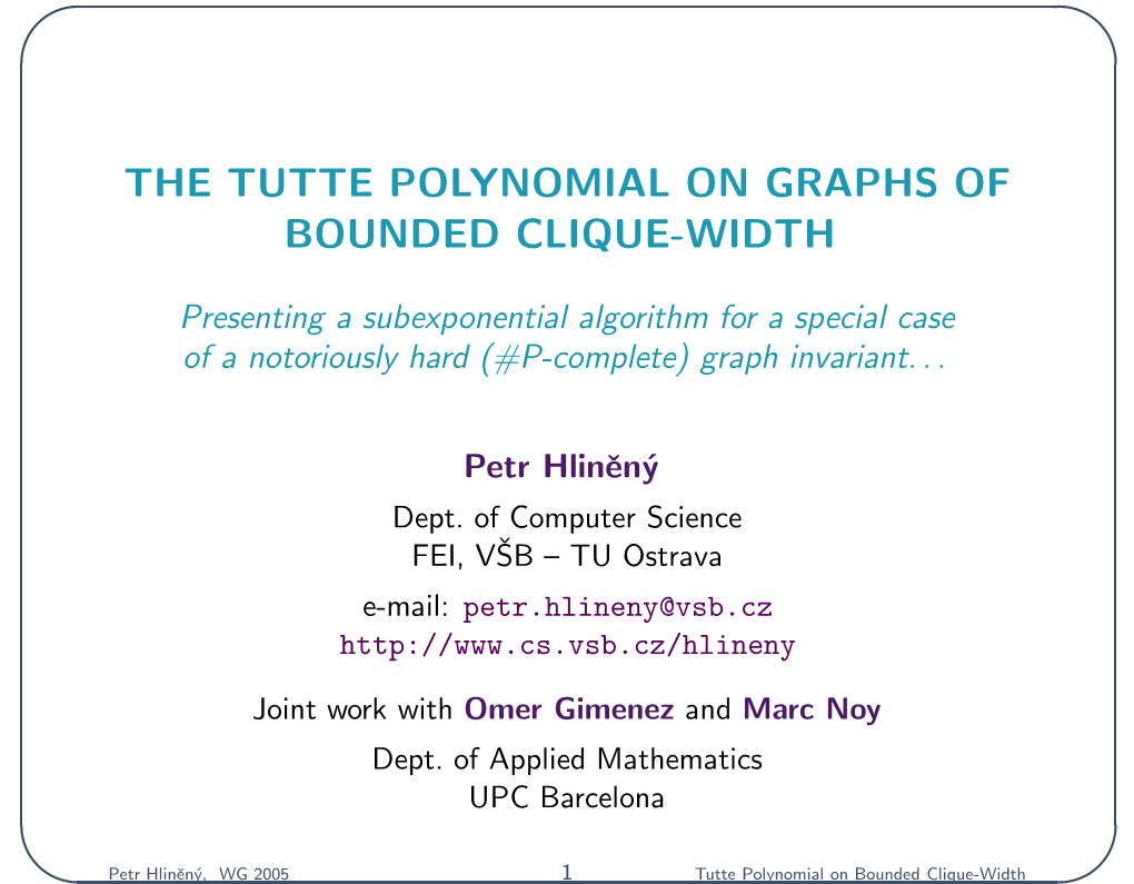 The Tutte Polynomial on Graphs of Bounded Clique-Width