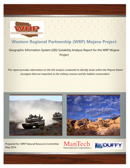 Western Regional Partnership (WRP) Mojave Project