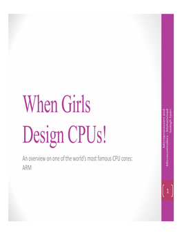When Girls Design Cpus!