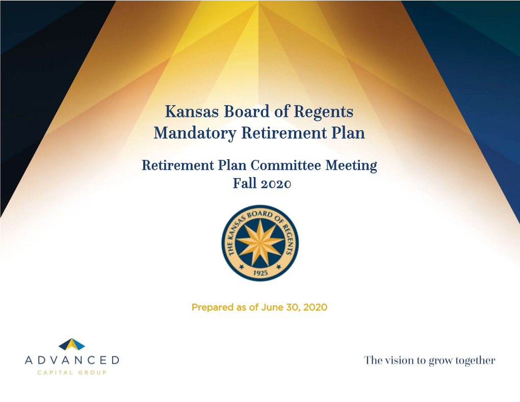 Kansas Board of Regents Mandatory Retirement Plan