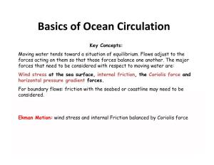 Basics of Ocean Circulation