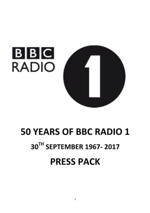 50 Years of Bbc Radio 1 Press Pack