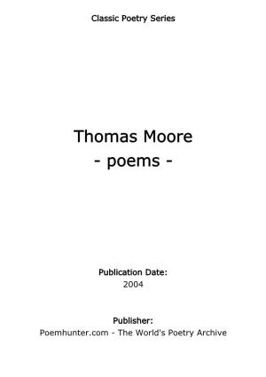 Thomas Moore - Poems