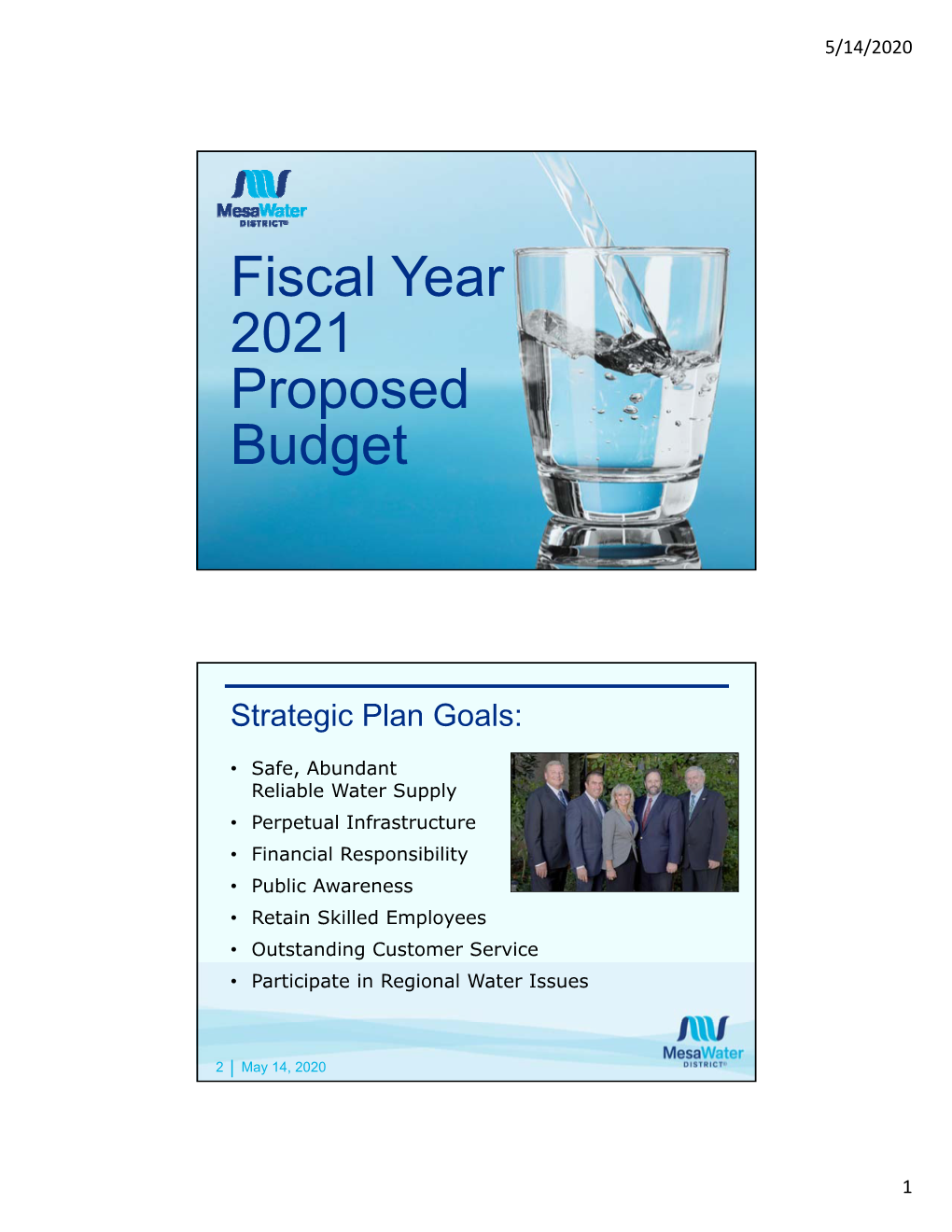 Fiscal Year 2021 Proposed Budget