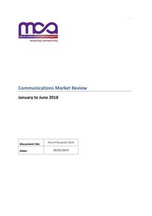 Communications Market Review January to June 2018