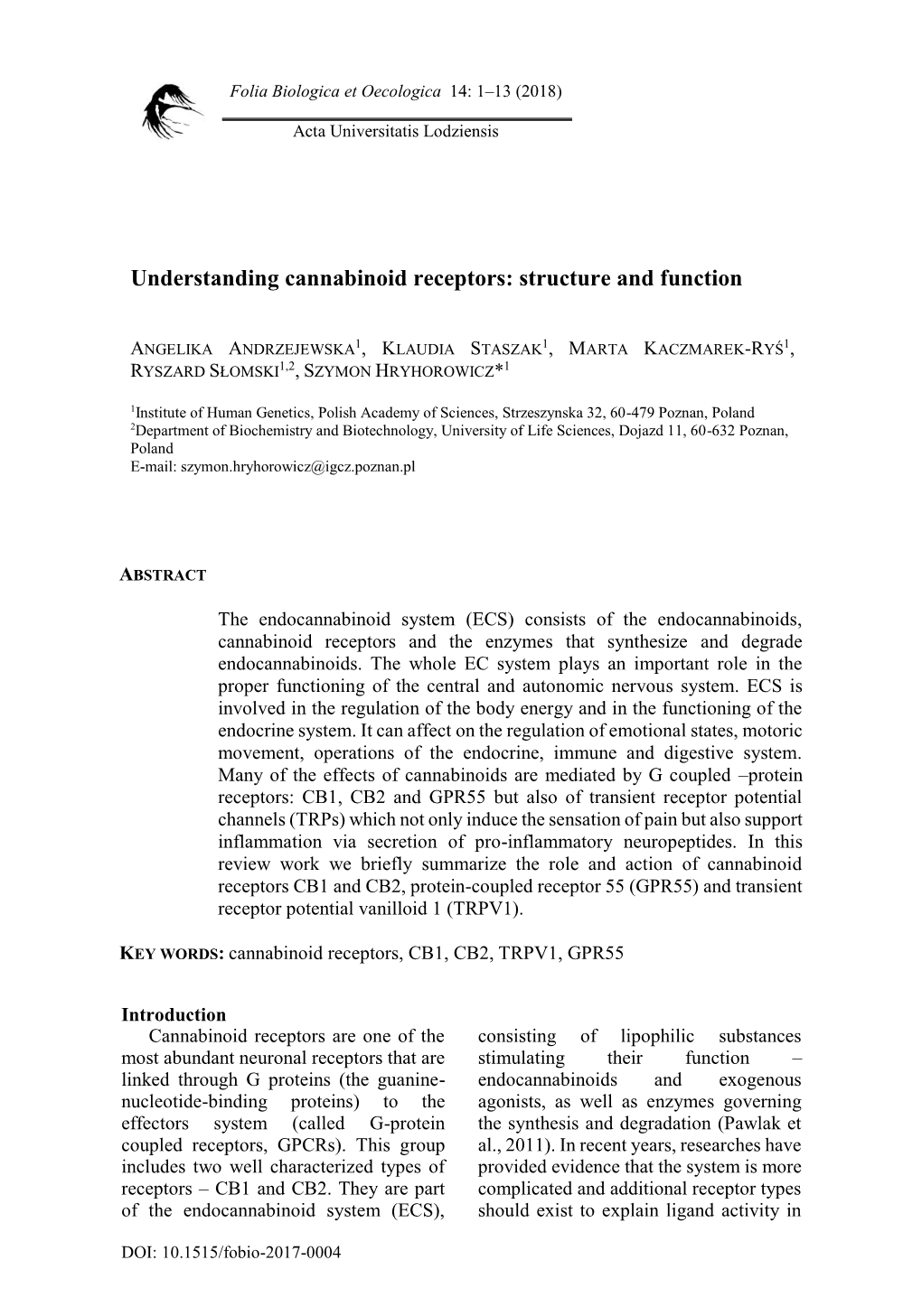 Understanding Cannabinoid Receptors: Structure and Function