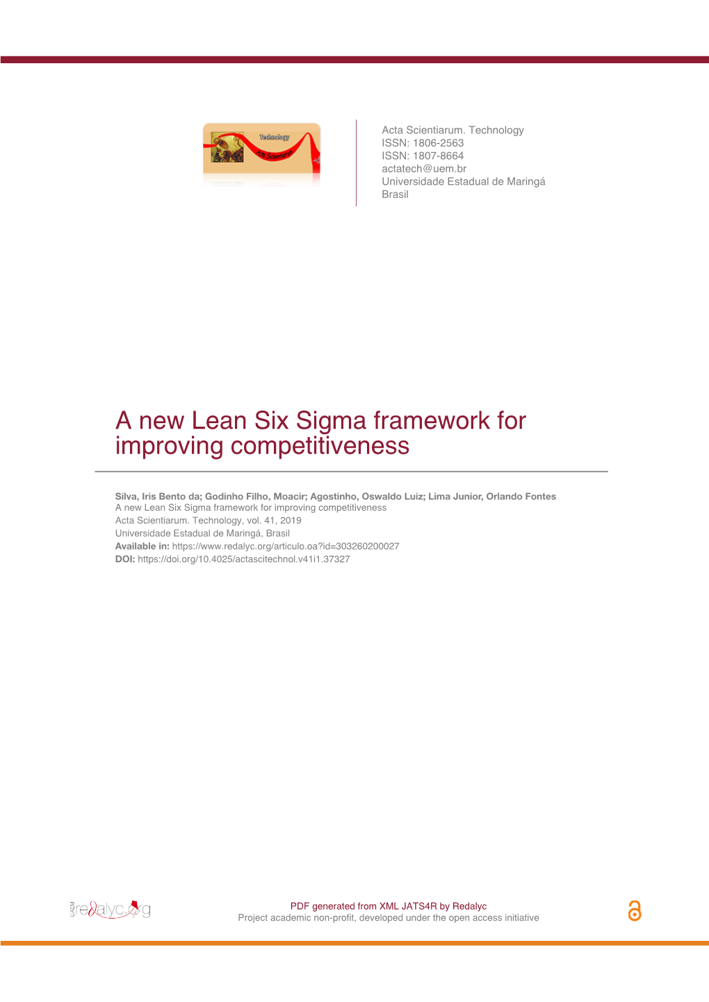 A New Lean Six Sigma Framework for Improving Competitiveness