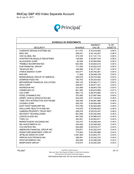 Midcap S&P 400 Index Separate Account