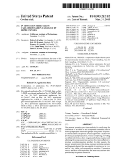 (12) United States Patent (10) Patent No.: US 8,993,262 B2 Coelho Et Al