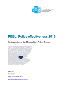 PEEL: Police Effectiveness 2016 – Metropolitan Police Service