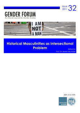 Historical Masculinities As Intersectional Problem
