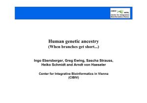 Human Genetic Ancestry (When Branches Get Short...)