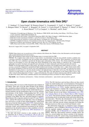 Open Cluster Kinematics with Gaia DR2? C