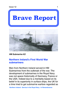 Brave Report Issue 12 Submarines