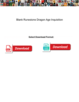 Blank Runestone Dragon Age Inquisition