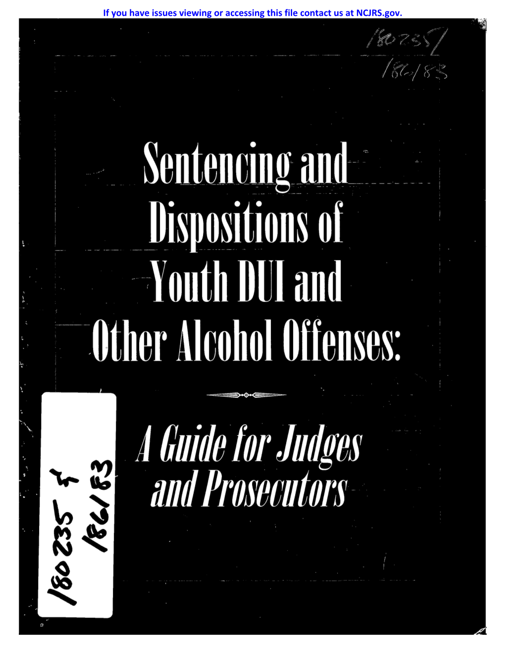 Youth DUI and Other Alcohol Offenses, Including Leslie Acoca; James C