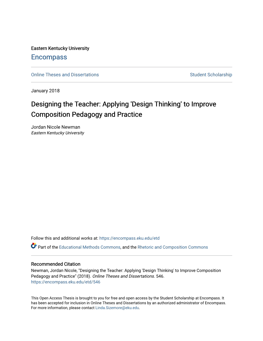 'Design Thinking' to Improve Composition Pedagogy and Practice
