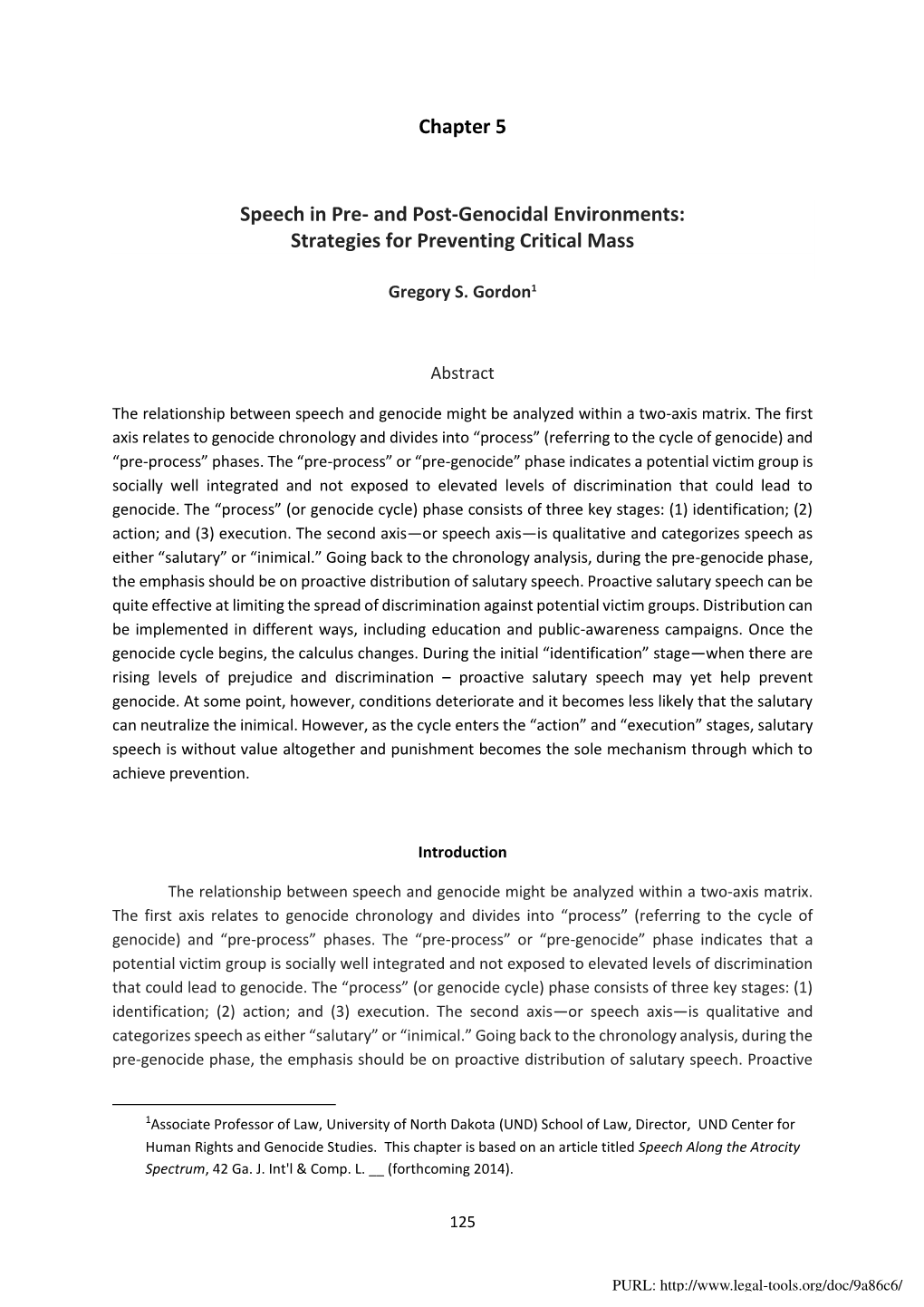 Chapter 5 Speech in Pre- and Post-Genocidal