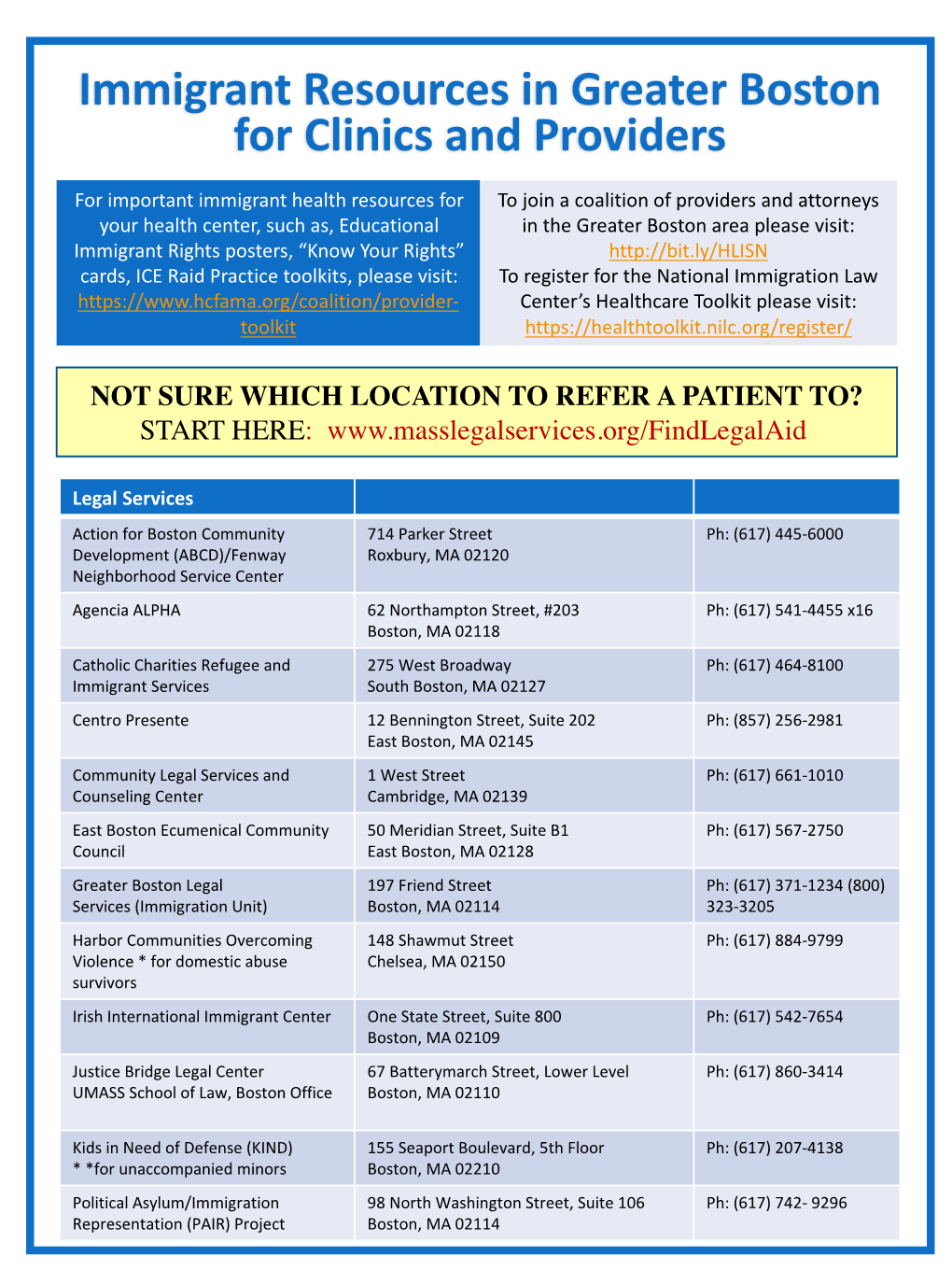 Greater Boston for Clinics and Providers