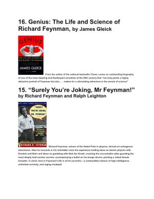 The Life and Science of Richard Feynman, by James Gleick