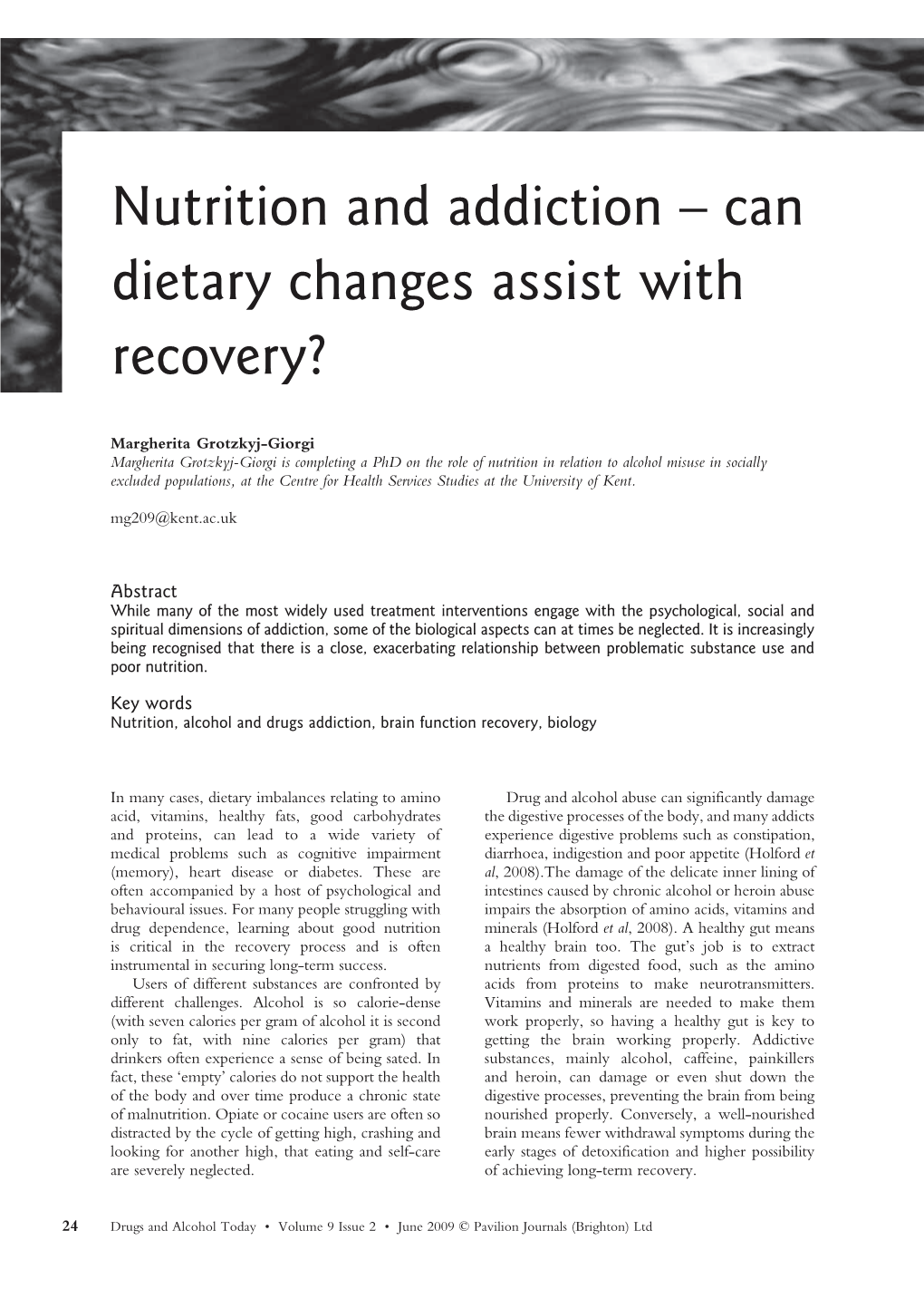 Nutrition and Addiction – Can Dietary Changes Assist with Recovery?