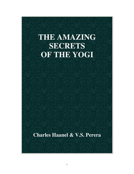 The Amazing Secrets of the Yogi