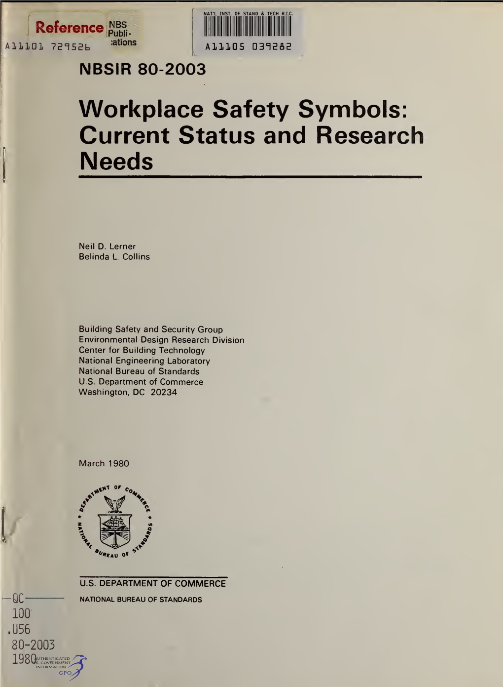 Workplace Safety Symbols: Current Status and Research Needs