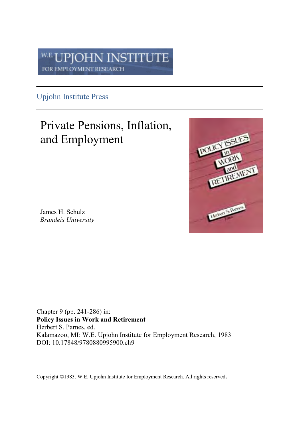 Private Pension, Inflation, and Employment