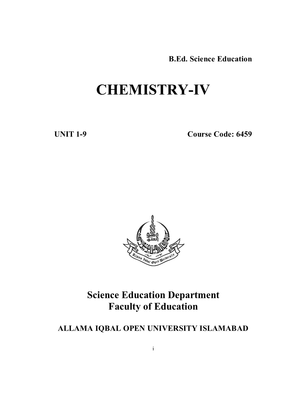 Chemistry-Iv