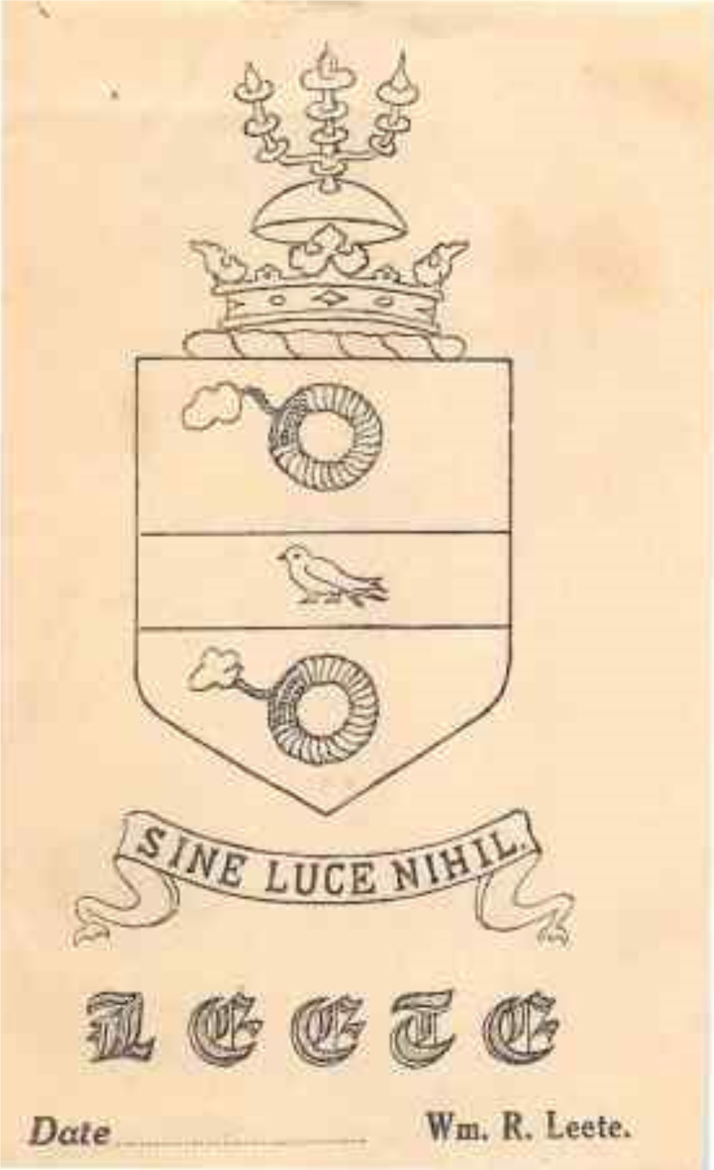 Wm. R. Leete. F)CCGC: REFERENCE ONLY the FAMILY of Leet Or Leete