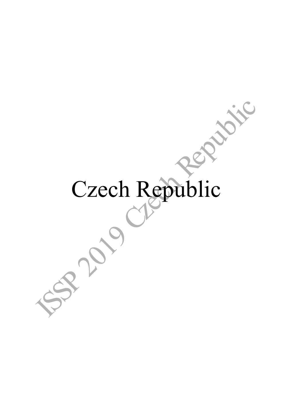 ISSP 2019 Czech Republic 1