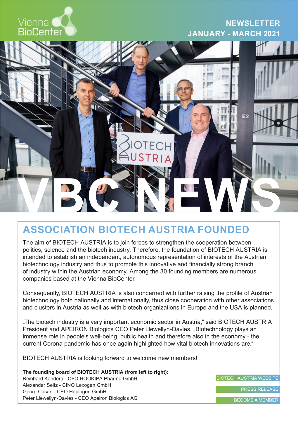 Vbc Newsletter: Michaela.Thoss@Vbcf.Ac.At