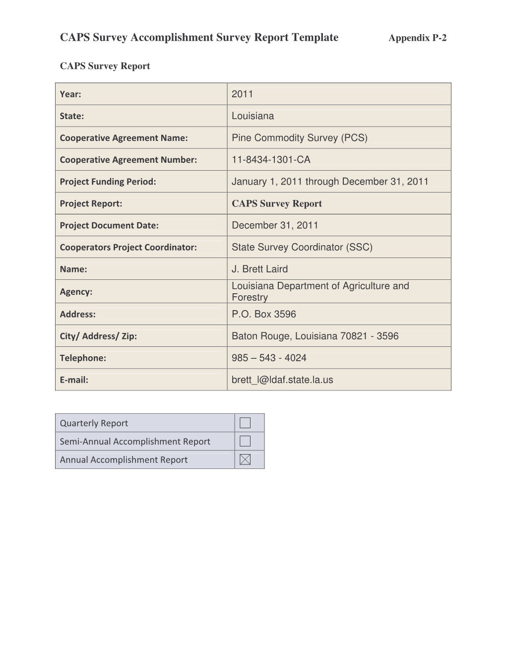 2011 Pine Commodity Survey Final Report