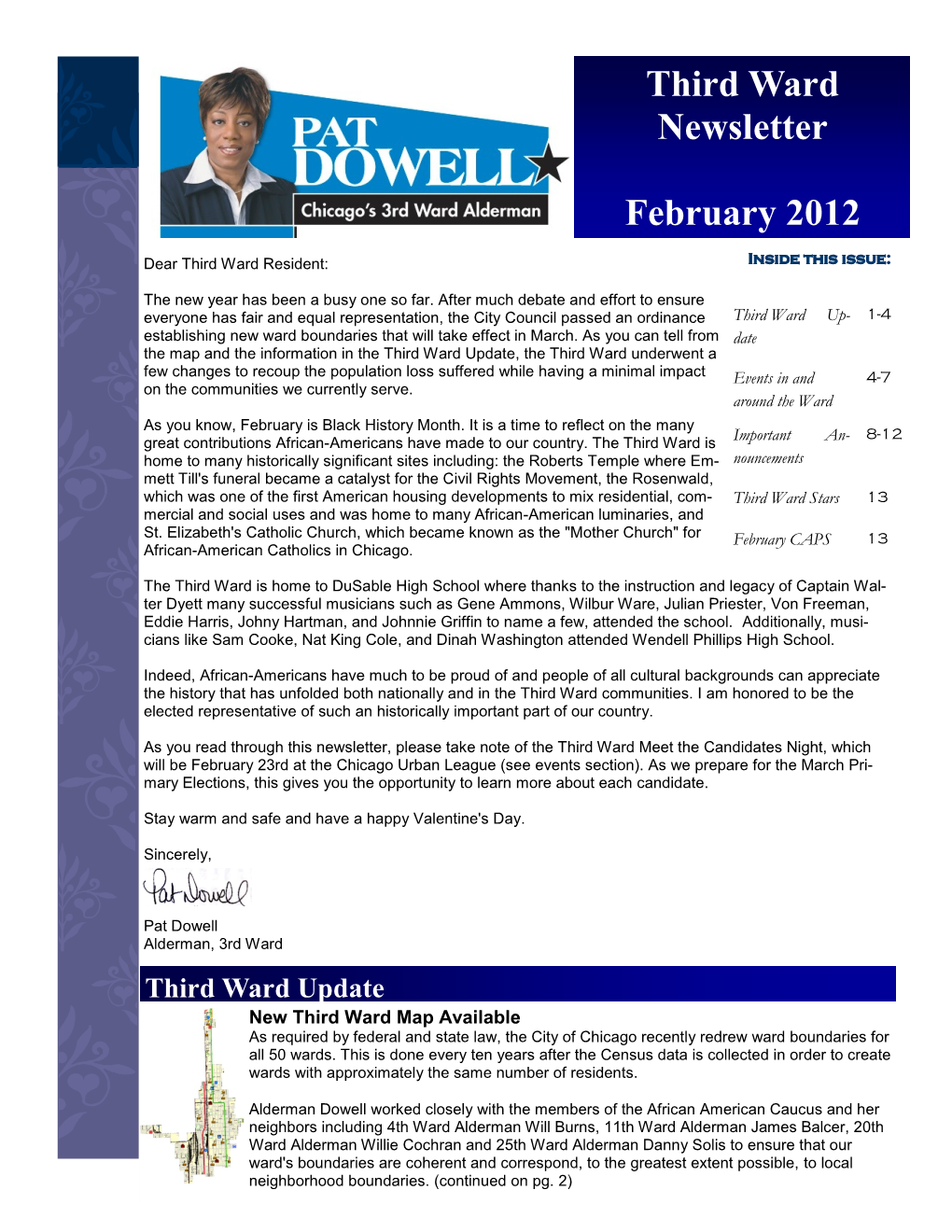 Third Ward Newsletter February 2012